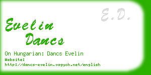evelin dancs business card